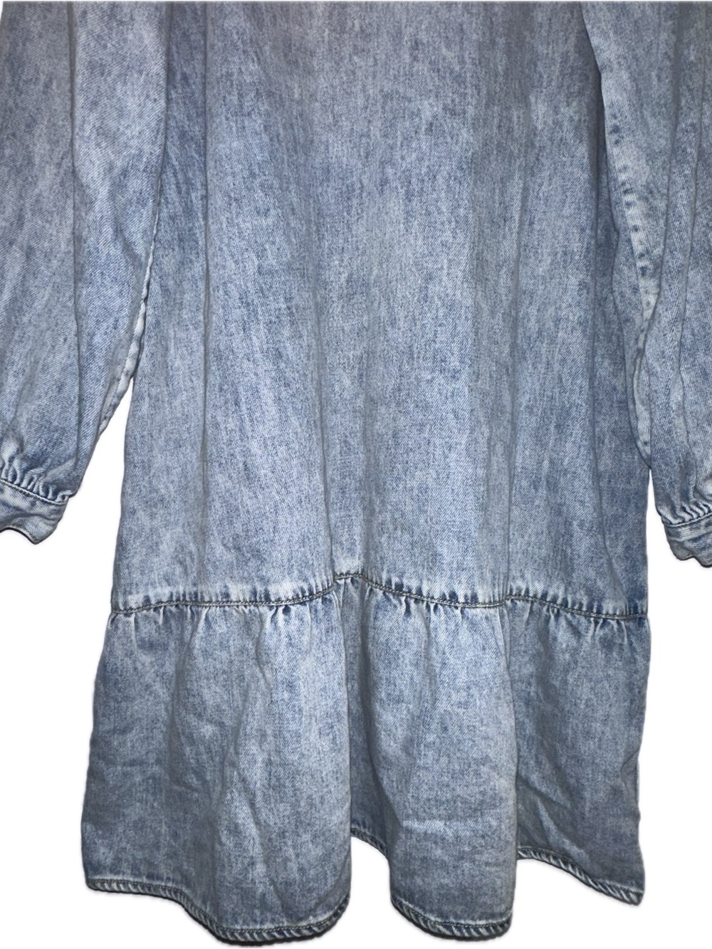 Rails Lila Chambray Denim Tiered Flounce Dress | Faded Indigo - Picture 10 of 16